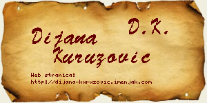 Dijana Kuruzović vizit kartica